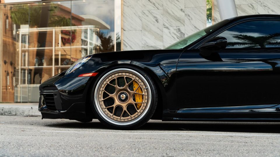 Porsche 992 Turbo S | Black | on ANRKY JDX-314 | Satin Mirror Polished Champagne