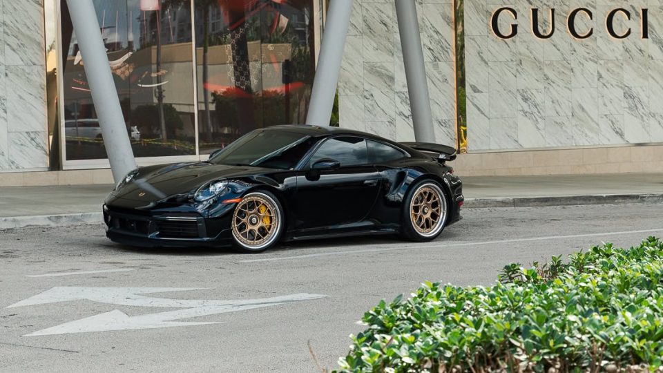 Porsche 992 Turbo S | Black | on ANRKY JDX-314 | Satin Mirror Polished Champagne