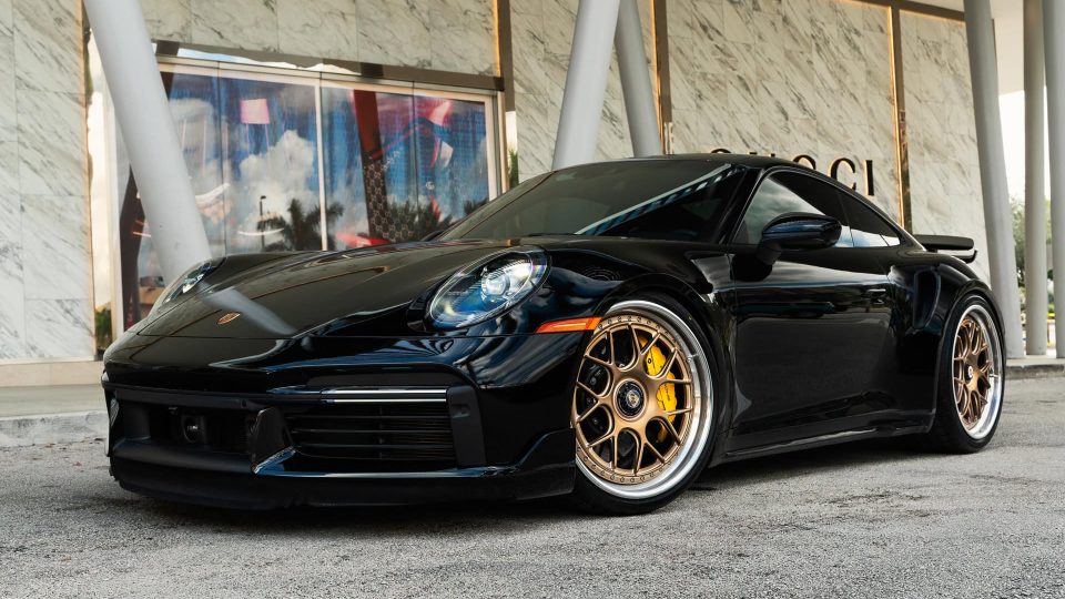 Porsche 992 Turbo S | Black | on ANRKY JDX-314 | Satin Mirror Polished Champagne