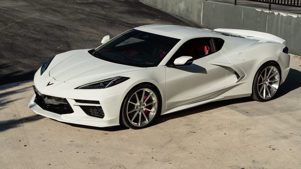 Chevrolet Corvette C8 | Artic Wight | on ANRKY AN12 | Brushed Clear