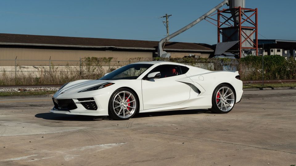 Chevrolet Corvette C8 | Artic Wight | on ANRKY AN12 | Brushed Clear