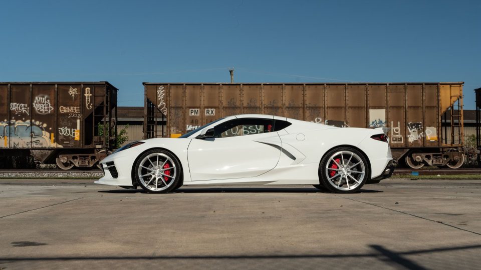 Chevrolet Corvette C8 | Artic Wight | on ANRKY AN12 | Brushed Clear