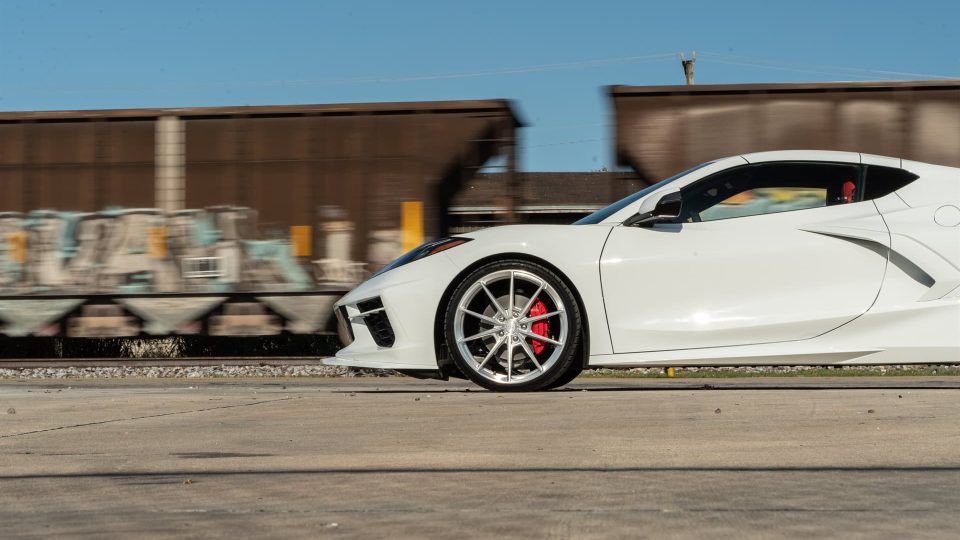 Chevrolet Corvette C8 | Artic Wight | on ANRKY AN12 | Brushed Clear