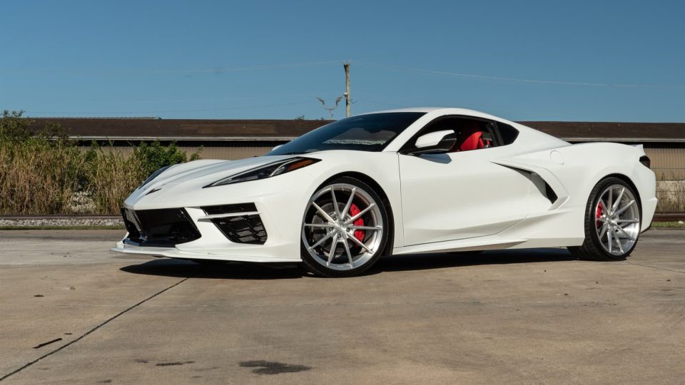 Chevrolet Corvette C8 | Artic Wight | on ANRKY AN12 | Brushed Clear