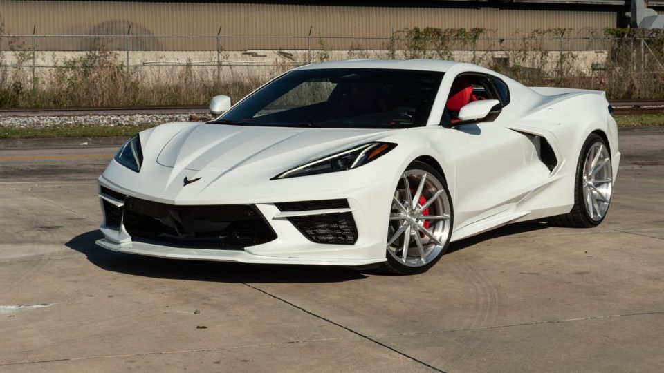 Chevrolet Corvette C8 | Artic Wight | on ANRKY AN12 | Brushed Clear