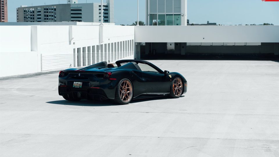 Ferrari 488 Spider | Nero | on ANRKY S1-X4 | Polished Bronze