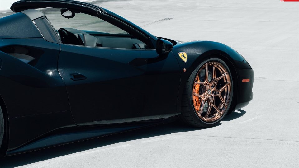 Ferrari 488 Spider | Nero | on ANRKY S1-X4 | Polished Bronze
