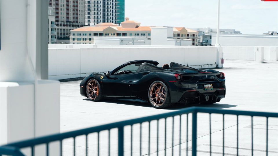 Ferrari 488 Spider | Nero | on ANRKY S1-X4 | Polished Bronze