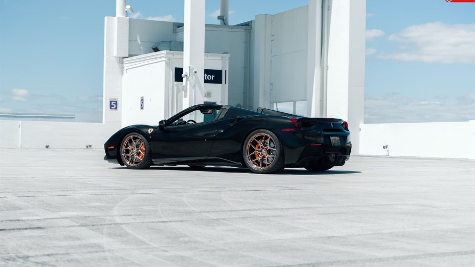 Ferrari 488 Spider | Nero | on ANRKY S1-X4 | Polished Bronze