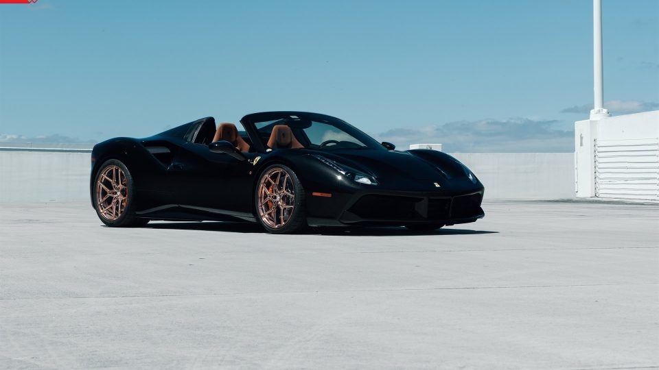 Ferrari 488 Spider | Nero | on ANRKY S1-X4 | Polished Bronze