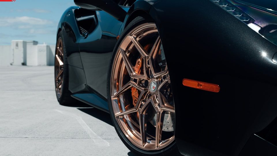 Ferrari 488 Spider | Nero | on ANRKY S1-X4 | Polished Bronze