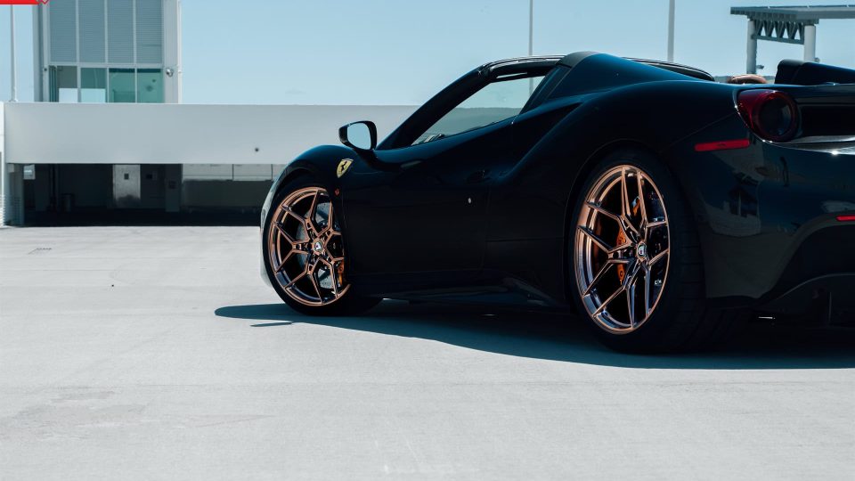 Ferrari 488 Spider | Nero | on ANRKY S1-X4 | Polished Bronze