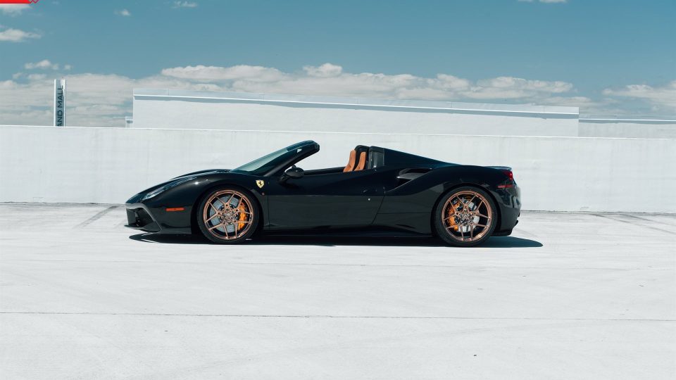 Ferrari 488 Spider | Nero | on ANRKY S1-X4 | Polished Bronze