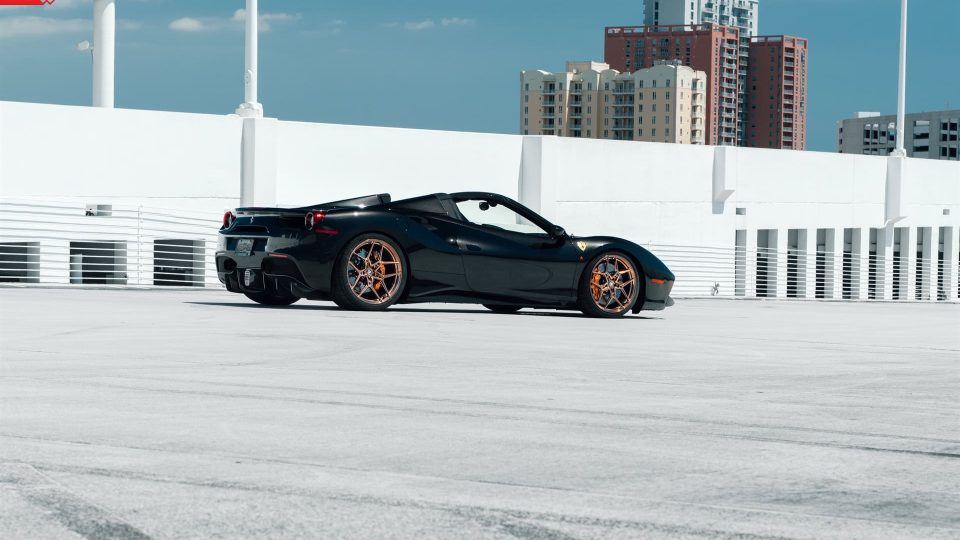 Ferrari 488 Spider | Nero | on ANRKY S1-X4 | Polished Bronze