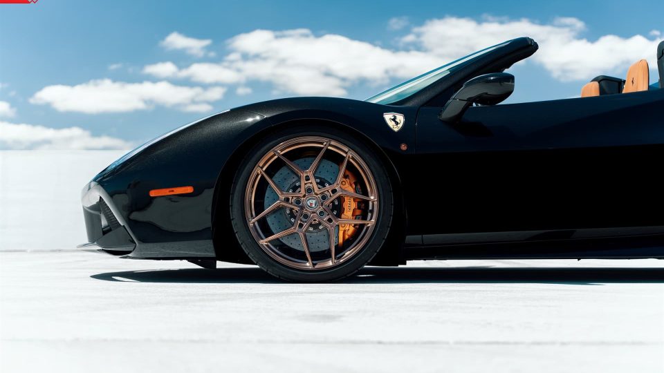 Ferrari 488 Spider | Nero | on ANRKY S1-X4 | Polished Bronze