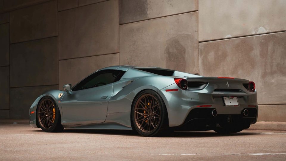 Ferrari 488 Spider | Grigio Silverstone | on ANRKY S1-X1 | Satin Bronze