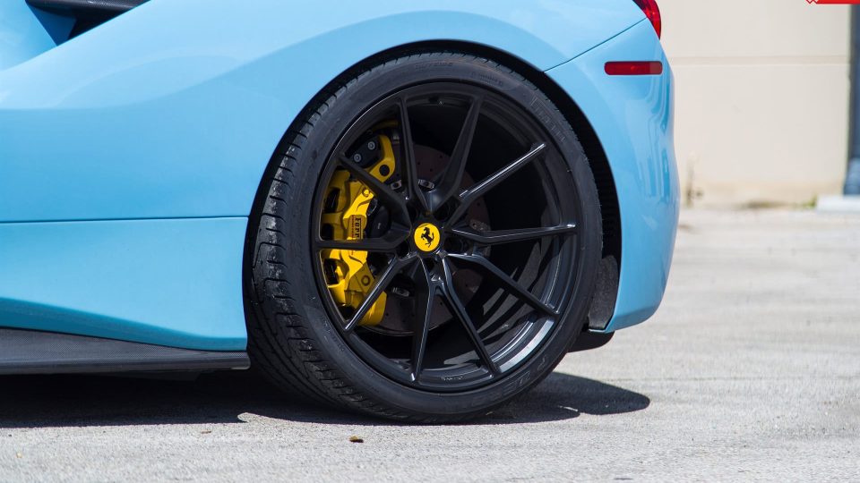 FERRARI 488 SPIDER | Azzuro La Plata | on ANRKY AN12 | Satin Black