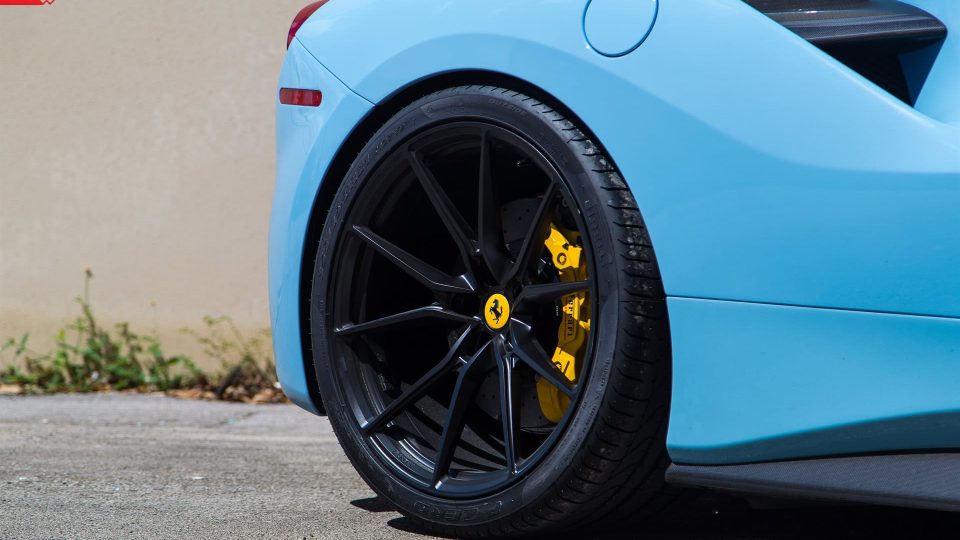 FERRARI 488 SPIDER | Azzuro La Plata | on ANRKY AN12 | Satin Black