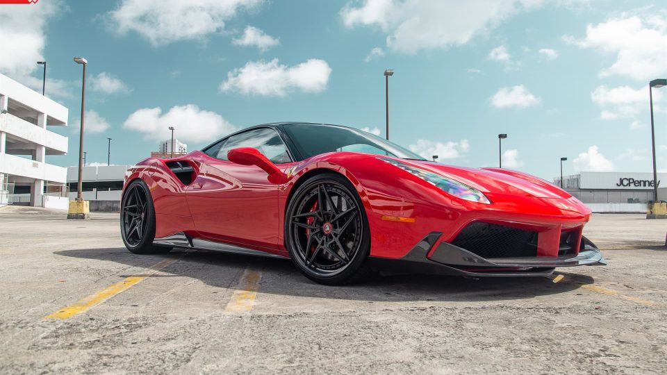 FERRARI 488 GTB | Rosso Corsa | on ANRKY S3-X3 | Satin Black