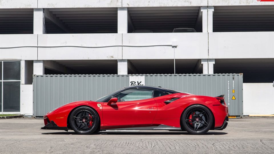 FERRARI 488 GTB | Rosso Corsa | on ANRKY S3-X3 | Satin Black