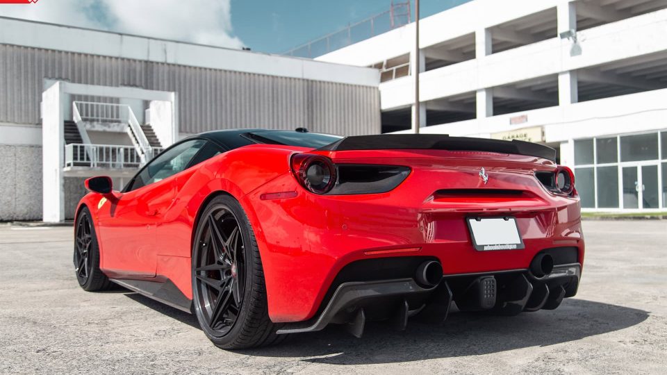 FERRARI 488 GTB | Rosso Corsa | on ANRKY S3-X3 | Satin Black
