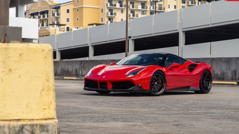 FERRARI 488 GTB | Rosso Corsa | on ANRKY S3-X3 | Satin Black
