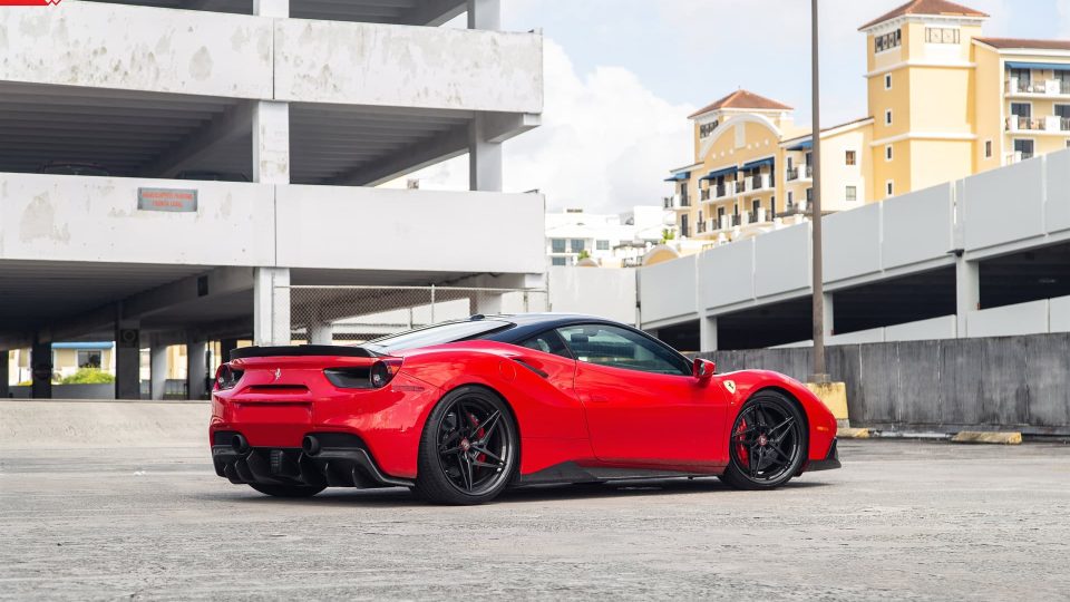 FERRARI 488 GTB | Rosso Corsa | on ANRKY S3-X3 | Satin Black
