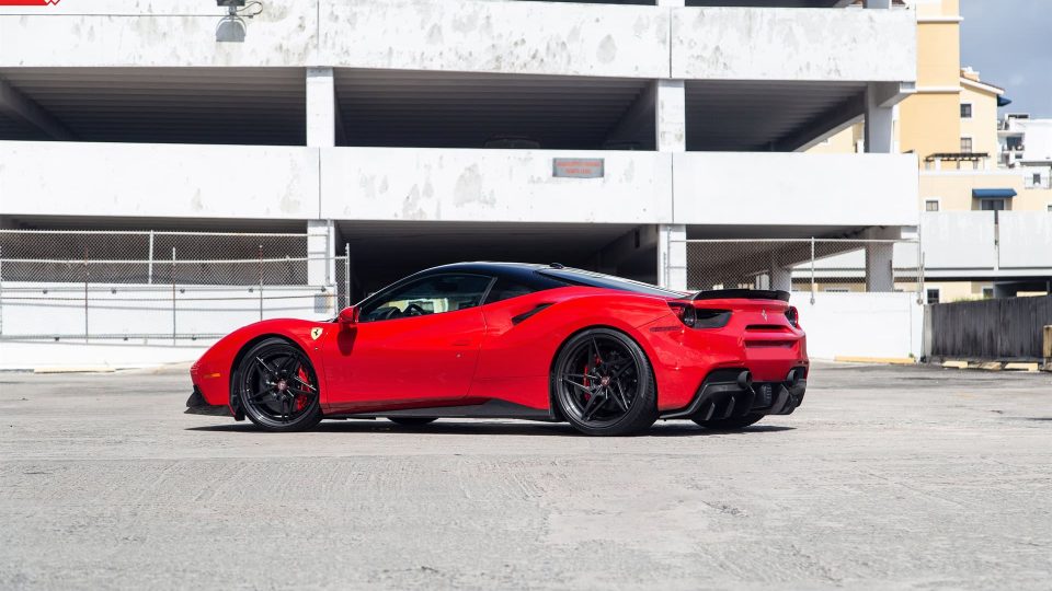 FERRARI 488 GTB | Rosso Corsa | on ANRKY S3-X3 | Satin Black