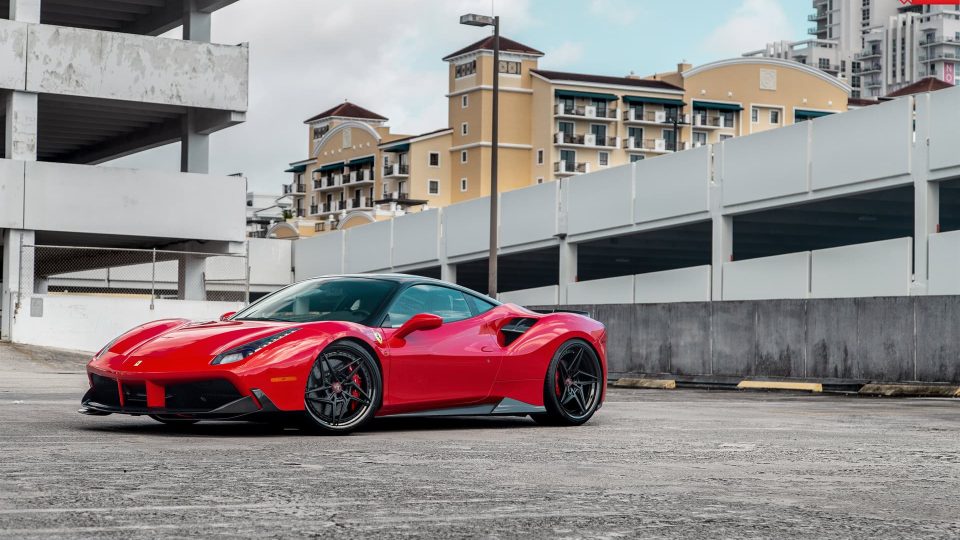 FERRARI 488 GTB | Rosso Corsa | on ANRKY S3-X3 | Satin Black