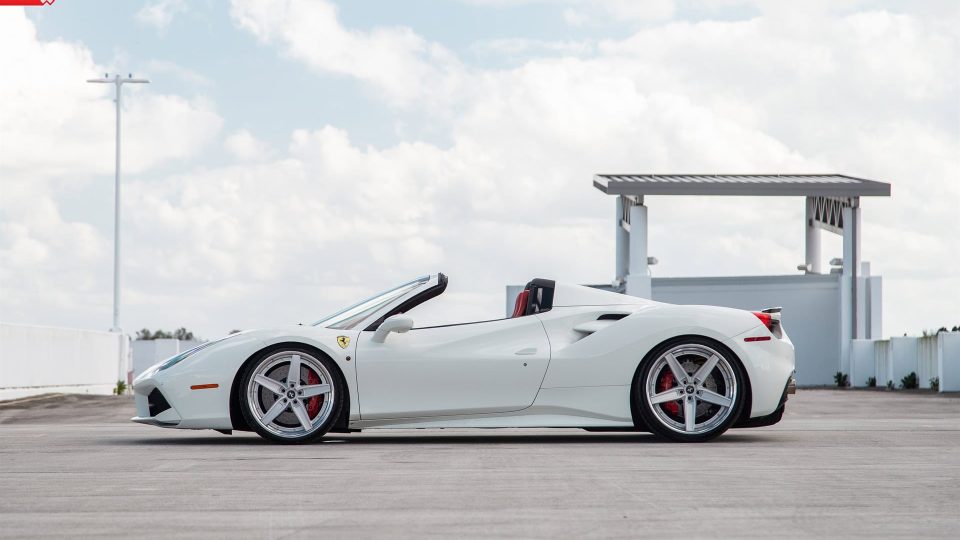 Ferrari 488 Spider | Bianco Avus | on ANRKY AN35 | Brushed Clear