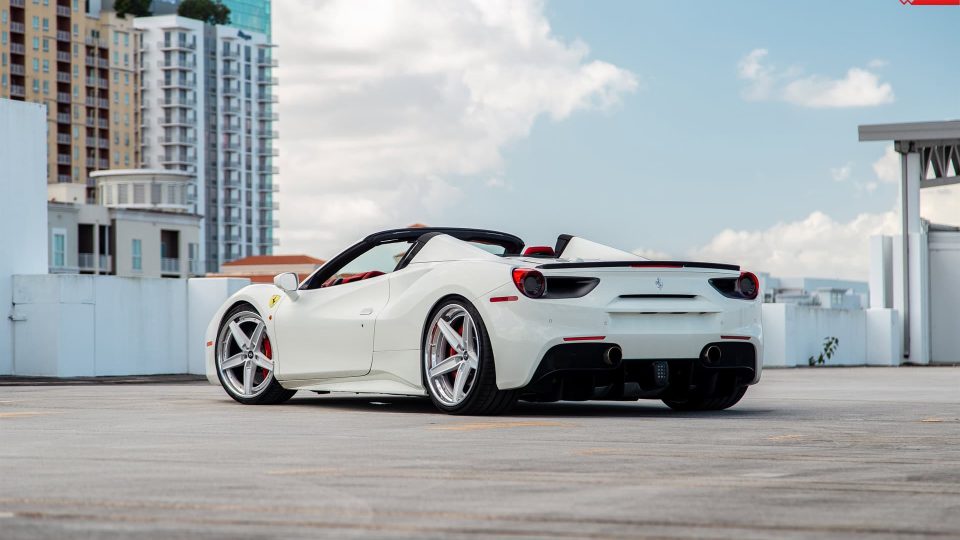 Ferrari 488 Spider | Bianco Avus | on ANRKY AN35 | Brushed Clear