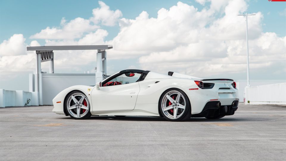 Ferrari 488 Spider | Bianco Avus | on ANRKY AN35 | Brushed Clear