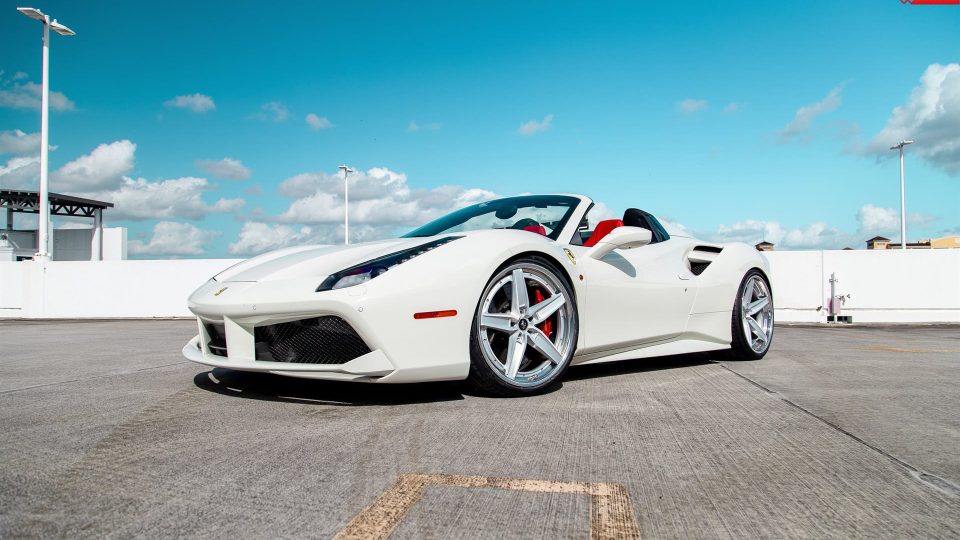 Ferrari 488 Spider | Bianco Avus | on ANRKY AN35 | Brushed Clear