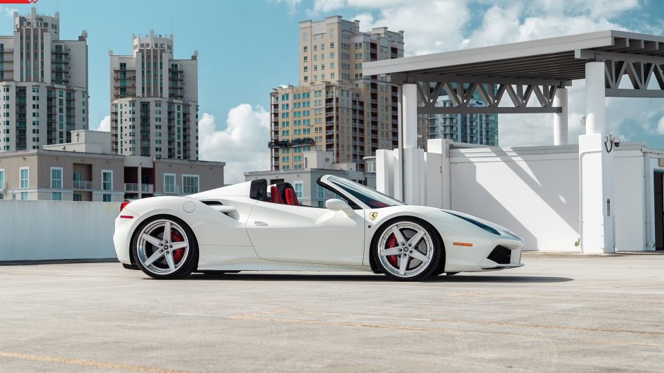 Ferrari 488 Spider | Bianco Avus | on ANRKY AN35 | Brushed Clear