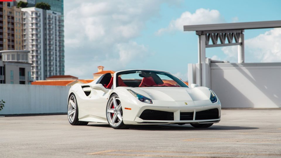 Ferrari 488 Spider | Bianco Avus | on ANRKY AN35 | Brushed Clear