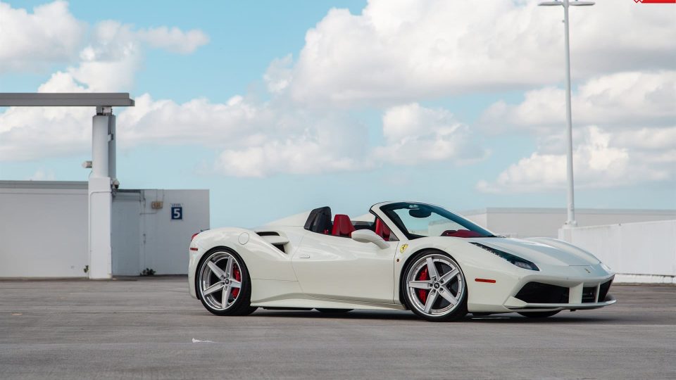 Ferrari 488 Spider | Bianco Avus | on ANRKY AN35 | Brushed Clear