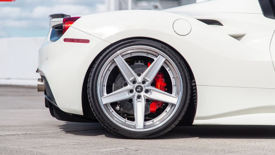 Ferrari 488 Spider | Bianco Avus | on ANRKY AN35 | Brushed Clear