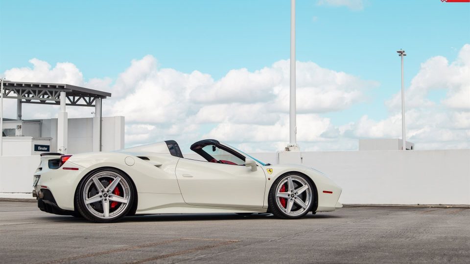 Ferrari 488 Spider | Bianco Avus | on ANRKY AN35 | Brushed Clear
