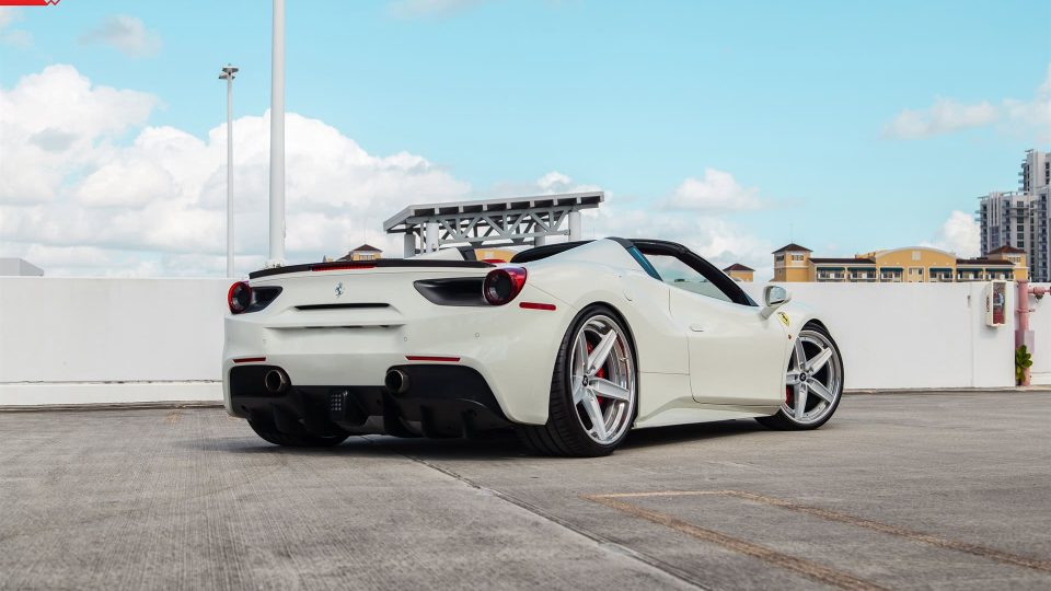 Ferrari 488 Spider | Bianco Avus | on ANRKY AN35 | Brushed Clear