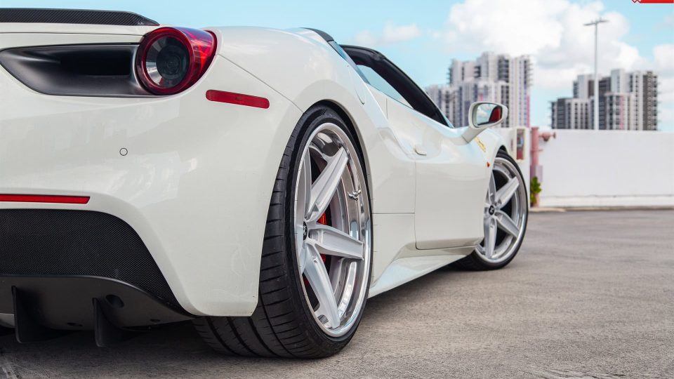 Ferrari 488 Spider | Bianco Avus | on ANRKY AN35 | Brushed Clear