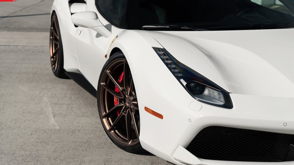 Ferrari 488 GTB | Bianco Avus | on ANRKY AN14 | Frozen Polished Bronze