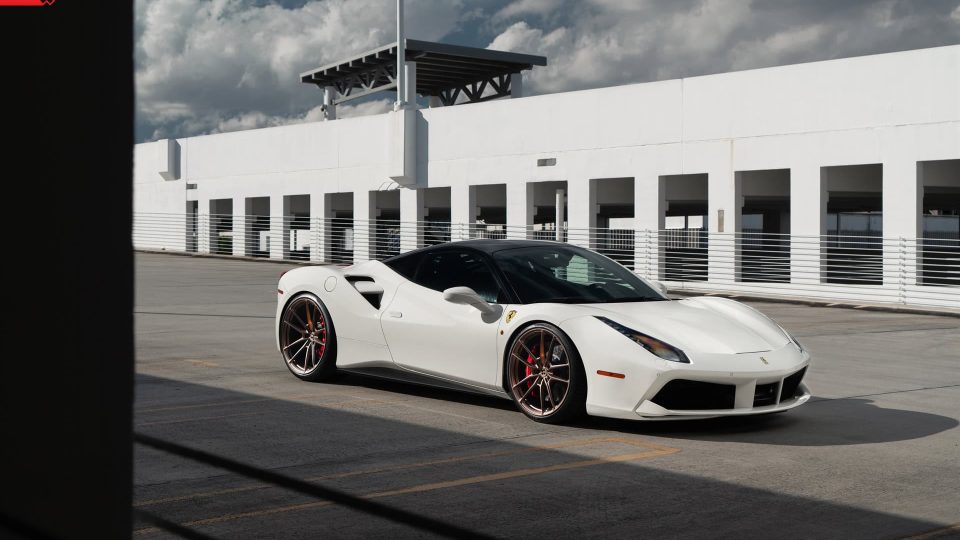 Ferrari 488 GTB | Bianco Avus | on ANRKY AN14 | Frozen Polished Bronze