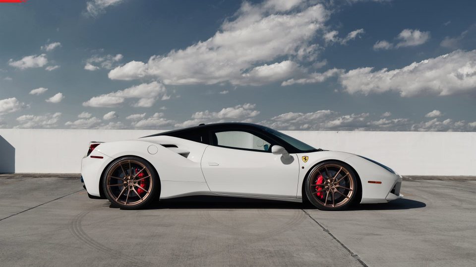 Ferrari 488 GTB | Bianco Avus | on ANRKY AN14 | Frozen Polished Bronze