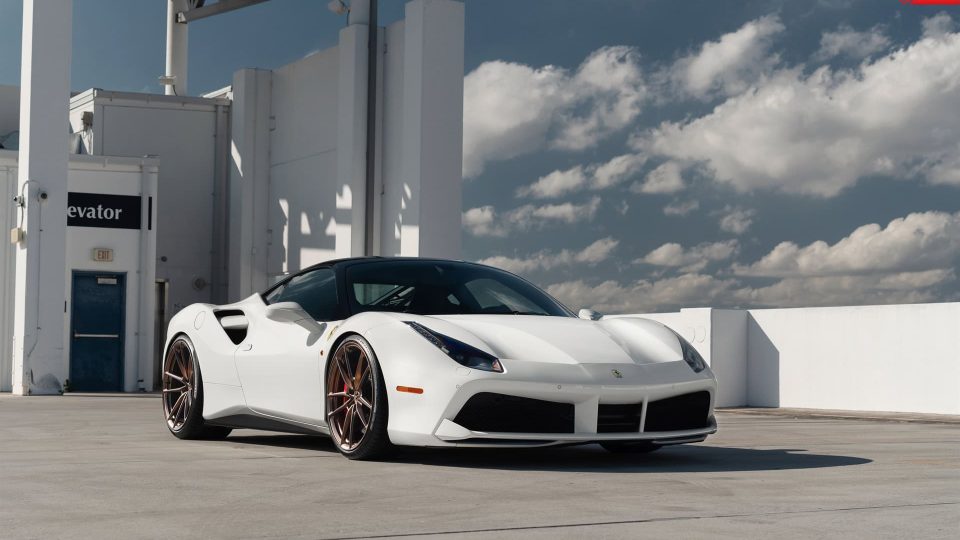 Ferrari 488 GTB | Bianco Avus | on ANRKY AN14 | Frozen Polished Bronze