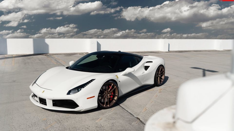 Ferrari 488 GTB | Bianco Avus | on ANRKY AN14 | Frozen Polished Bronze