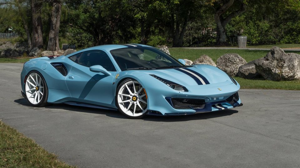 Ferrari 488 Pista | Azzuro La Plata | Novitec NF10 ZV | Gloss White