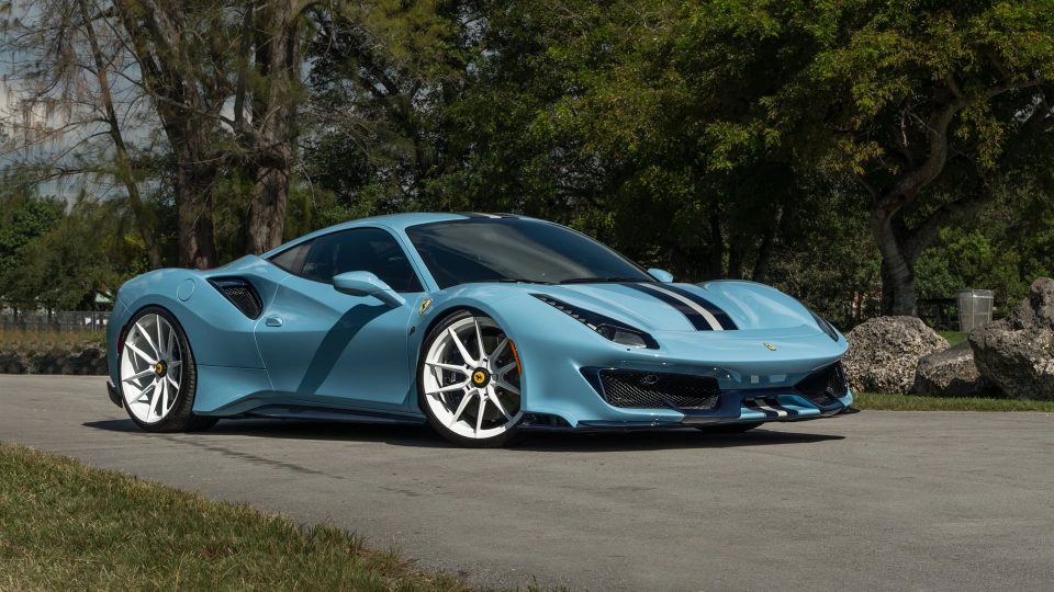 Ferrari 488 Pista | Azzuro La Plata | Novitec NF10 ZV | Gloss White