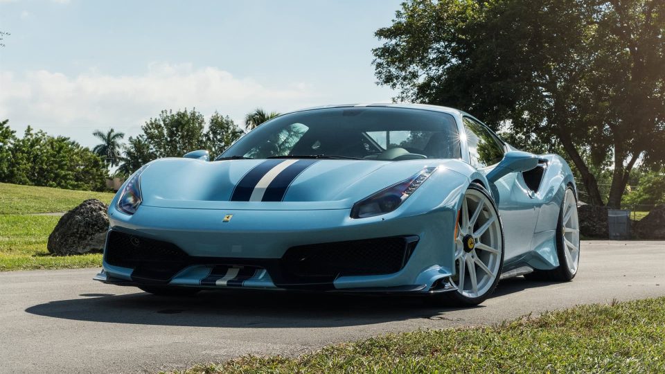 Ferrari 488 Pista | Azzuro La Plata | Novitec NF10 ZV | Gloss White