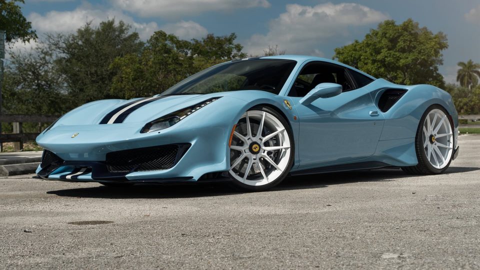 Ferrari 488 Pista | Azzuro La Plata | Novitec NF10 ZV | Gloss White