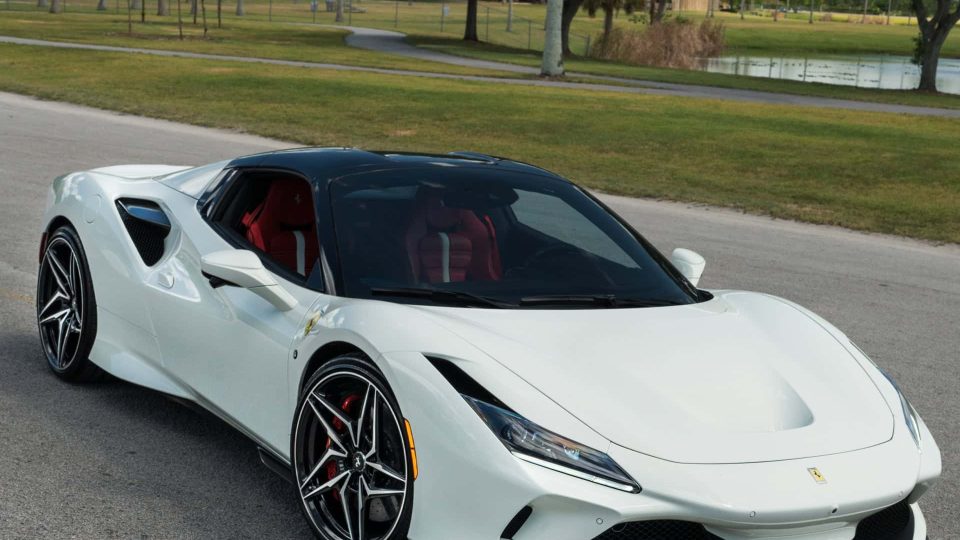 Ferrari F8 Spider | Bianco Avus | ANRKY S3-X1 | Two-Tone: Brushed Clear Face + Gloss Black Windows